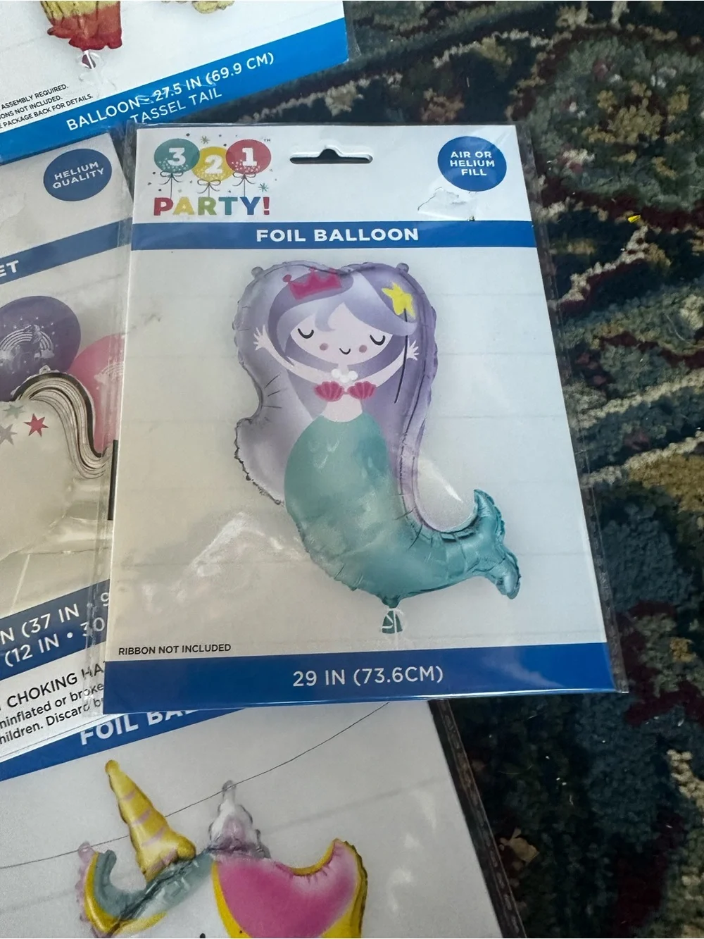Rainbow Unicorn, Llama & Mermaid Foil Balloon Lot of 12 SEALED